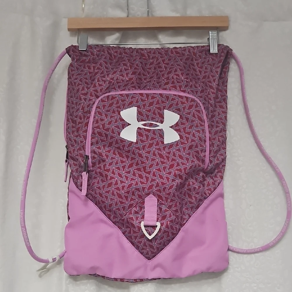 Under Armour Pink and Purple Backpack with Sporty Design